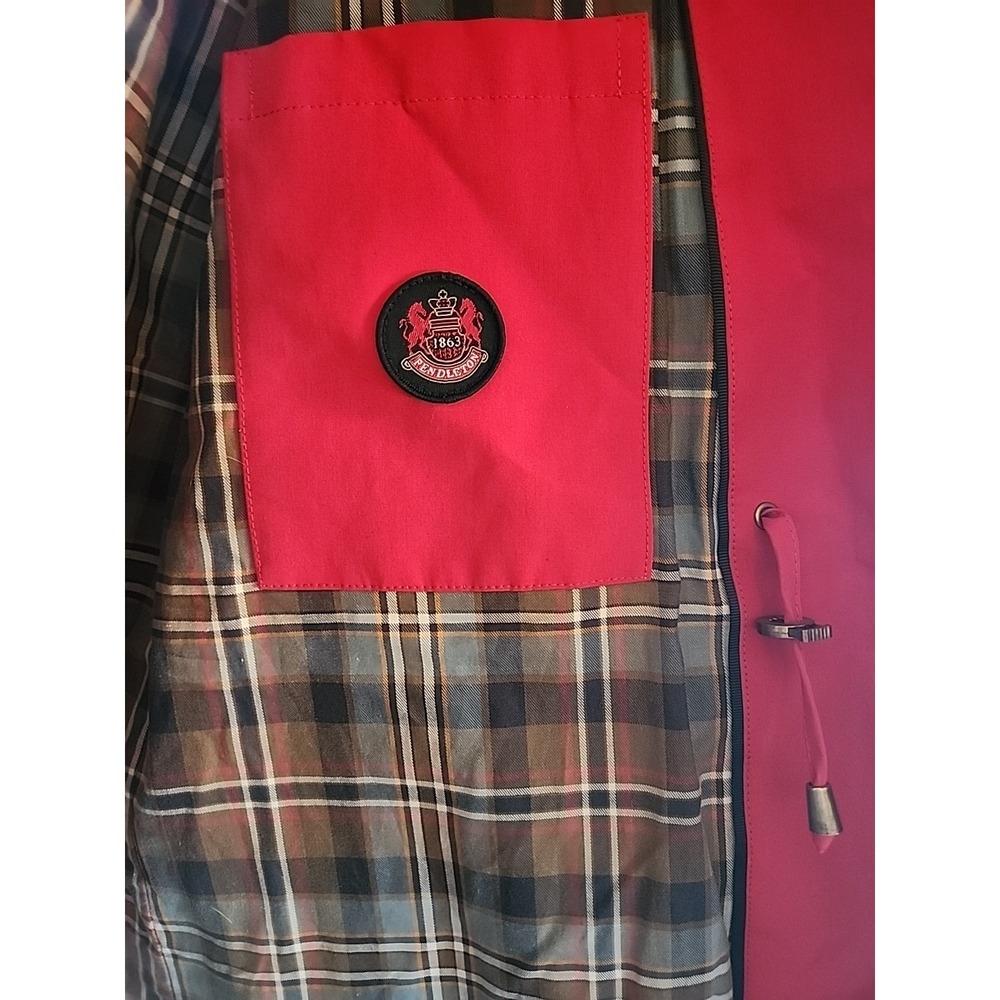 Pendleton Red Jacket Coat Size Medium Black Accen… - image 6